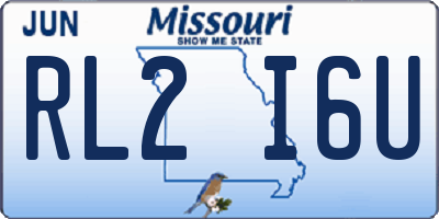 MO license plate RL2I6U