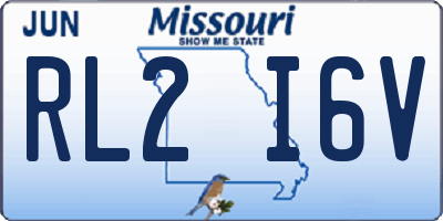 MO license plate RL2I6V