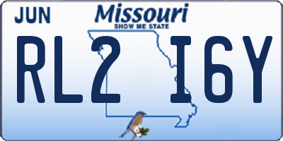 MO license plate RL2I6Y