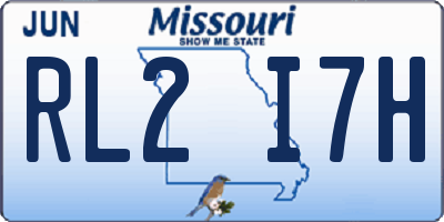 MO license plate RL2I7H