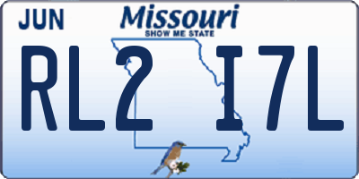MO license plate RL2I7L
