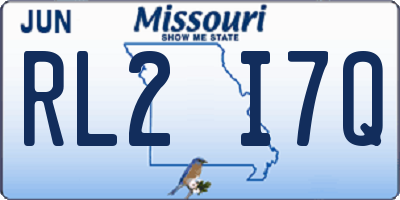 MO license plate RL2I7Q