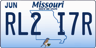 MO license plate RL2I7R