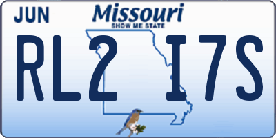 MO license plate RL2I7S