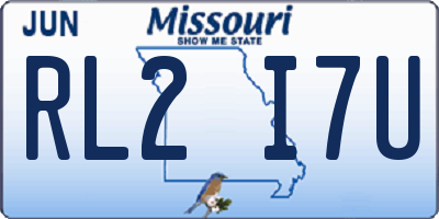 MO license plate RL2I7U