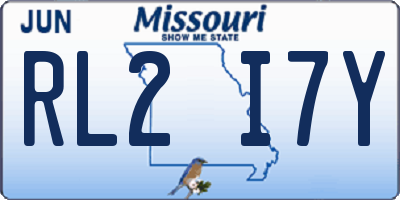 MO license plate RL2I7Y