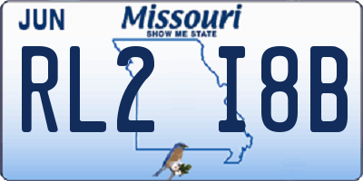 MO license plate RL2I8B