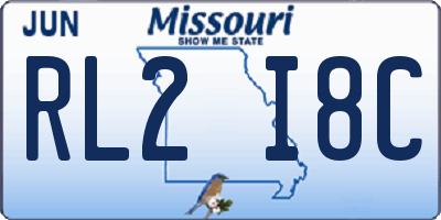 MO license plate RL2I8C