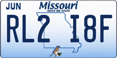 MO license plate RL2I8F