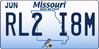 MO license plate RL2I8M