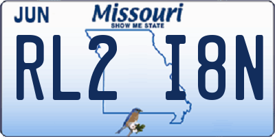 MO license plate RL2I8N