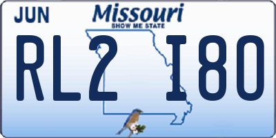 MO license plate RL2I8O