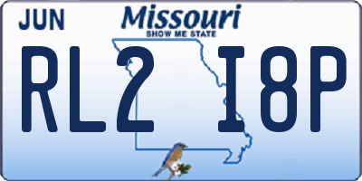 MO license plate RL2I8P