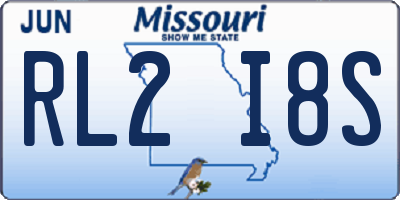 MO license plate RL2I8S