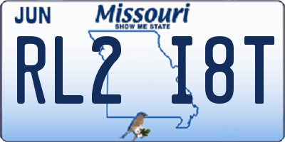 MO license plate RL2I8T