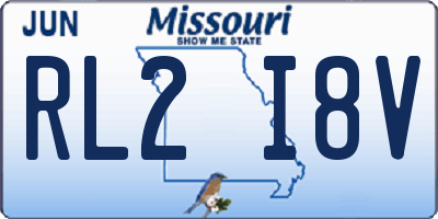 MO license plate RL2I8V