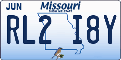 MO license plate RL2I8Y