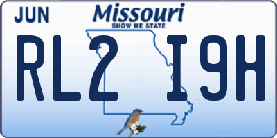 MO license plate RL2I9H