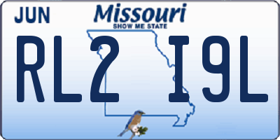 MO license plate RL2I9L