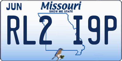 MO license plate RL2I9P