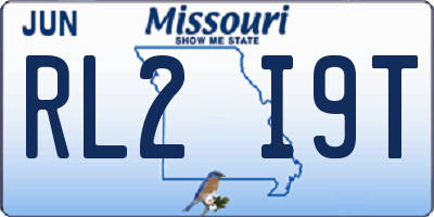 MO license plate RL2I9T