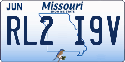 MO license plate RL2I9V