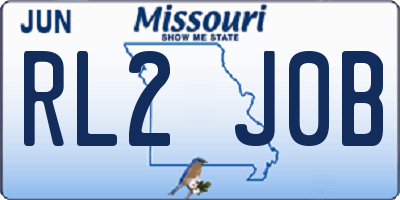 MO license plate RL2J0B
