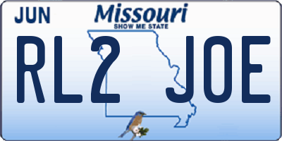 MO license plate RL2J0E