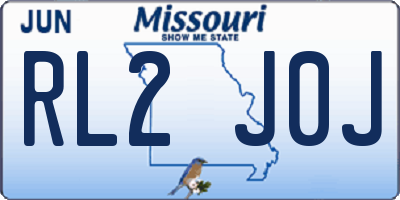 MO license plate RL2J0J