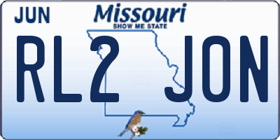 MO license plate RL2J0N