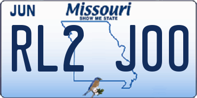 MO license plate RL2J0O