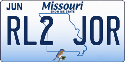 MO license plate RL2J0R
