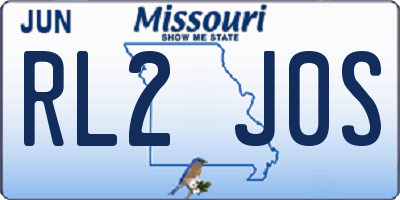 MO license plate RL2J0S