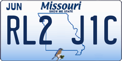 MO license plate RL2J1C