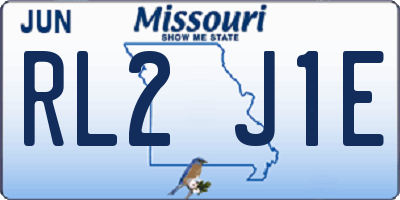 MO license plate RL2J1E