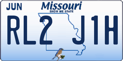 MO license plate RL2J1H