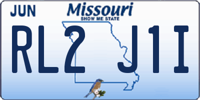 MO license plate RL2J1I