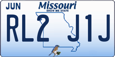 MO license plate RL2J1J