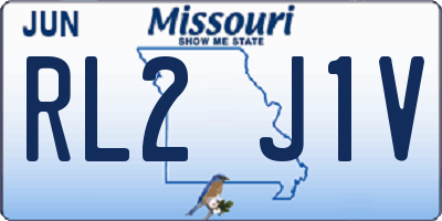 MO license plate RL2J1V