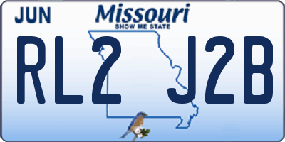 MO license plate RL2J2B