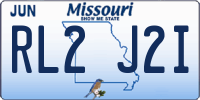 MO license plate RL2J2I