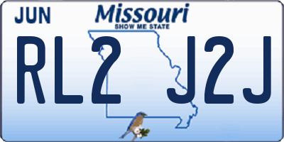 MO license plate RL2J2J