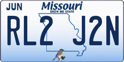 MO license plate RL2J2N