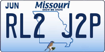 MO license plate RL2J2P