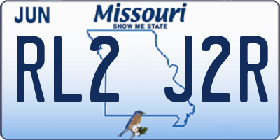 MO license plate RL2J2R