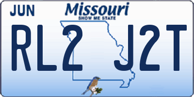 MO license plate RL2J2T