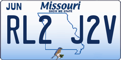 MO license plate RL2J2V