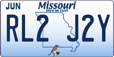 MO license plate RL2J2Y