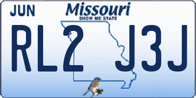 MO license plate RL2J3J