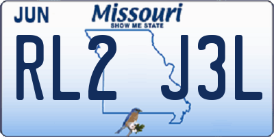 MO license plate RL2J3L